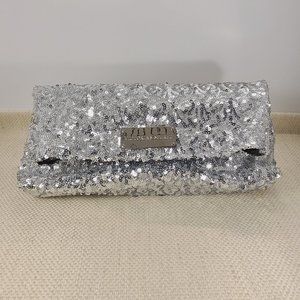 Victoria's Secret Silver Sequin clutch purse.